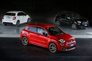 Fiat 500X Sport, Rot, Schwarz, Weiss, Stehend, Neu, von vorne, seitlich, von hinten